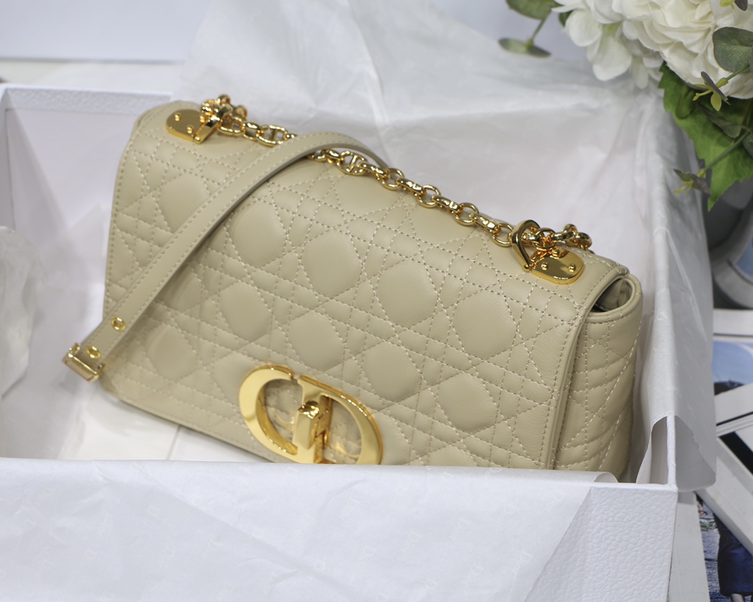 d10r medium caro bag S*pple cannage calfskin cream m9242 25.5 x 15.5 x 8 cm