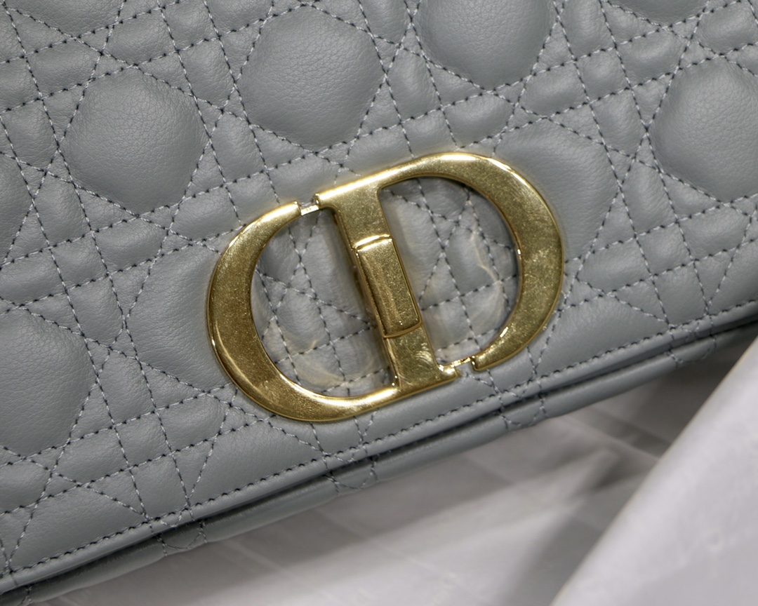 d10r medium caro bag S*pple cannage calfskin gray m9242 25.5 x 15.5 x 8 cm