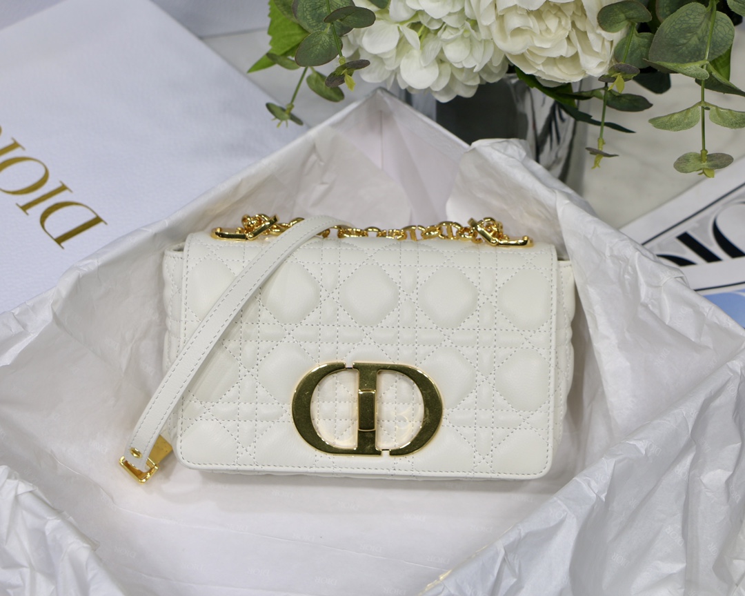 d10r small caro bag S*pple cannage calfskin white m9241 20 x 12 x 7 cm