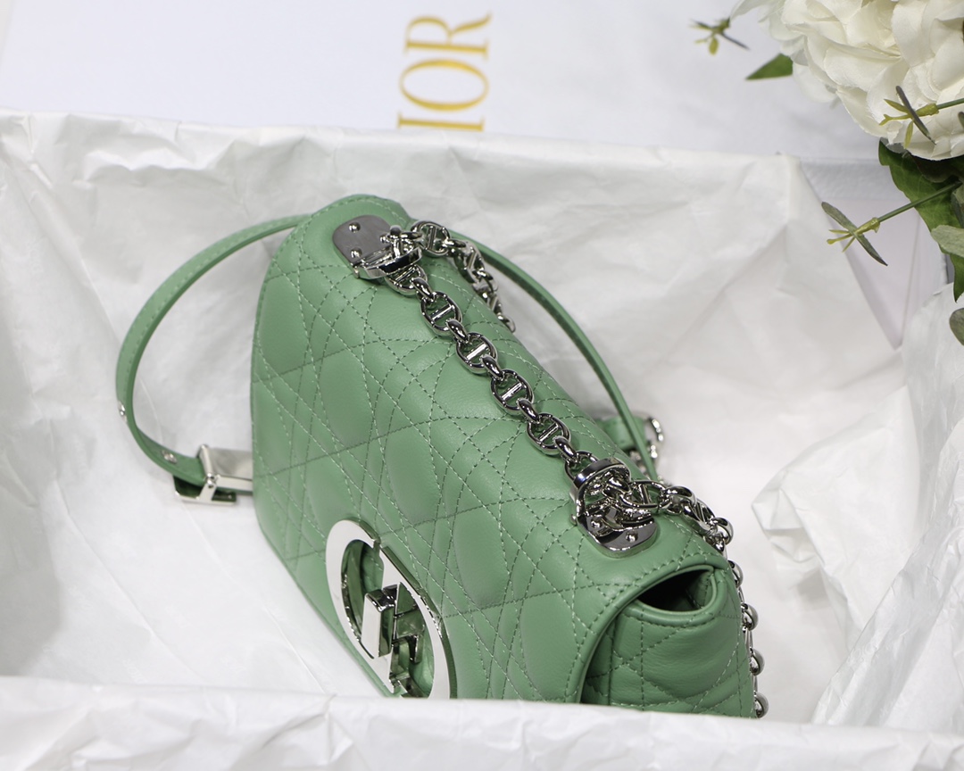 d10r small caro bag S*pple cannage calfskin green m9241 20 x 12 x 7 cm