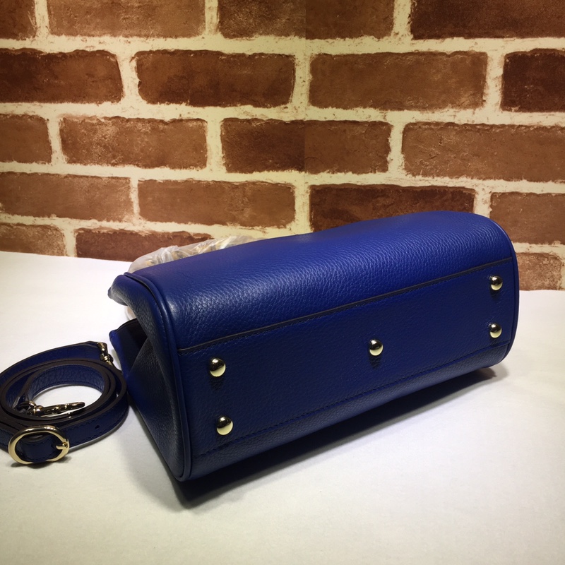 Gvc*1 bamboo shopper leather tote navy 336032 28 x 22 x 12 cm