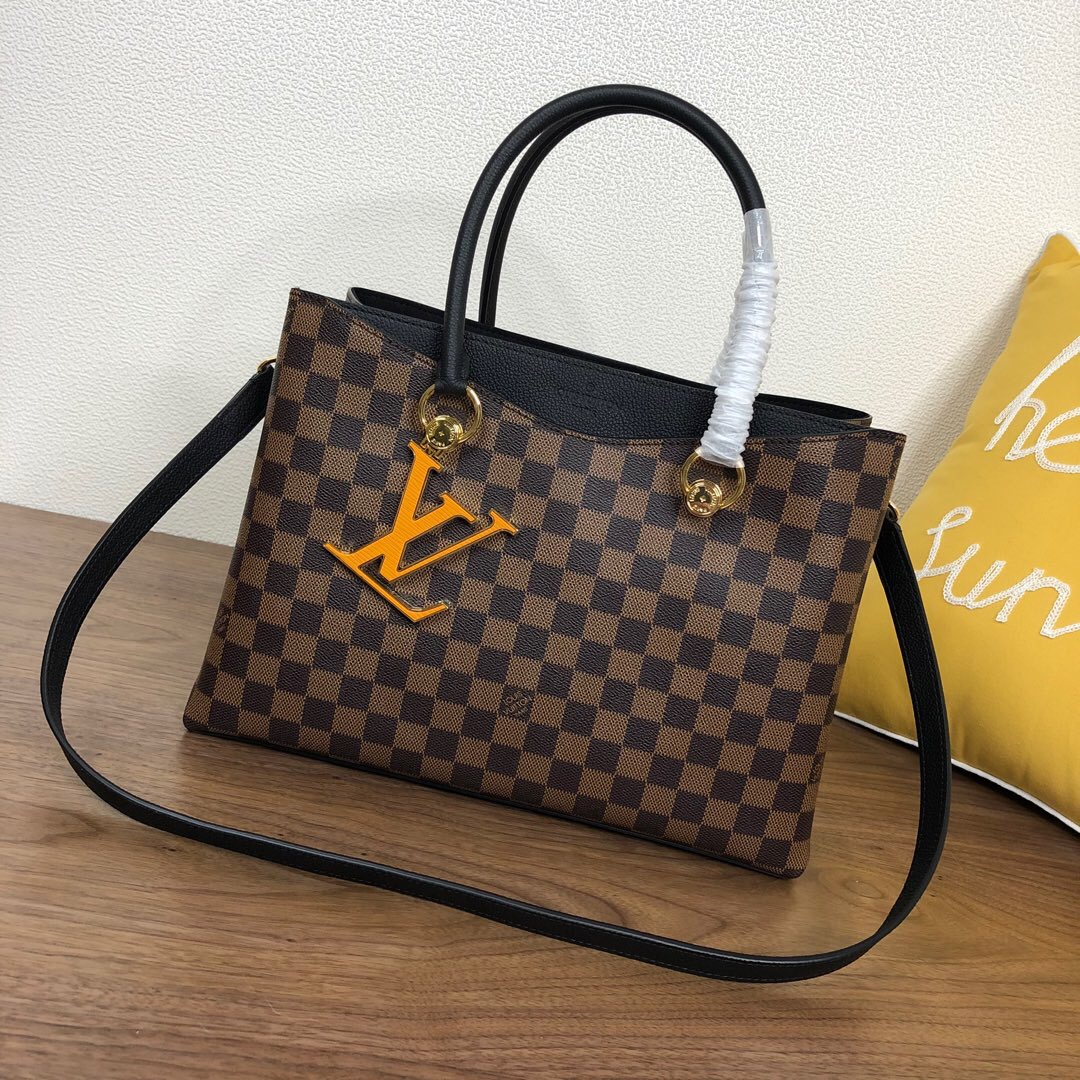 l0vis Vvtt0n lv riverside damier ebene canvas black n40050 36 x 25 x 15 cm