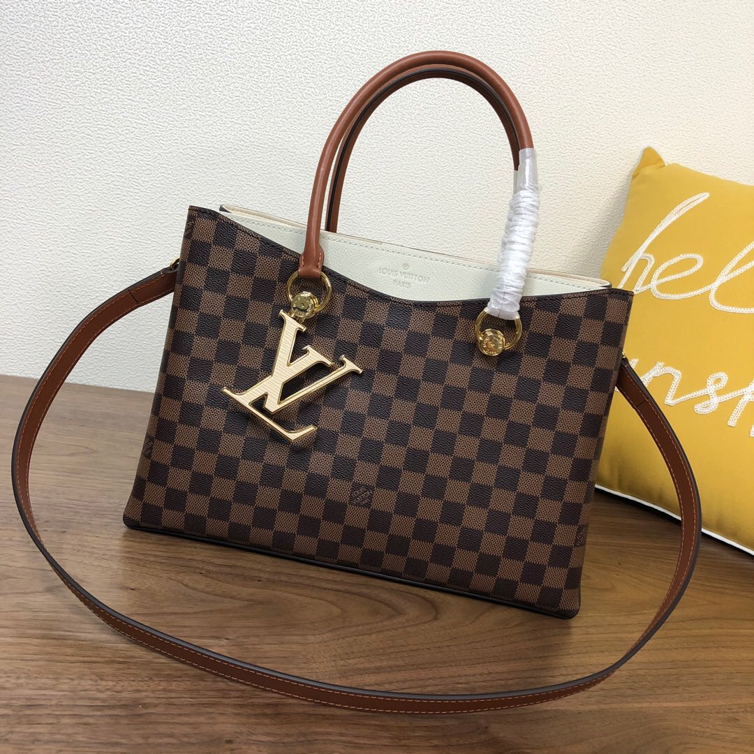l0vis Vvtt0n lv riverside damier ebene canvas white n40050 36 x 25 x 15 cm