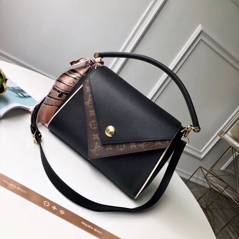 l0vis Vvtt0n double v bag monogram canvas black m54439 28 x 21 x 16 cm