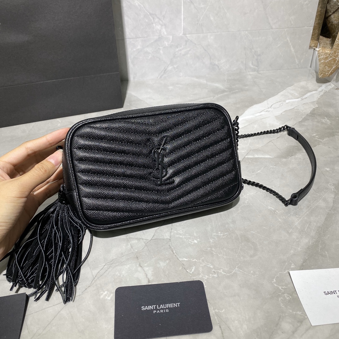 Y51 mini lou camera shoulder bag black metal 585040 18 × 10 × 5 cm