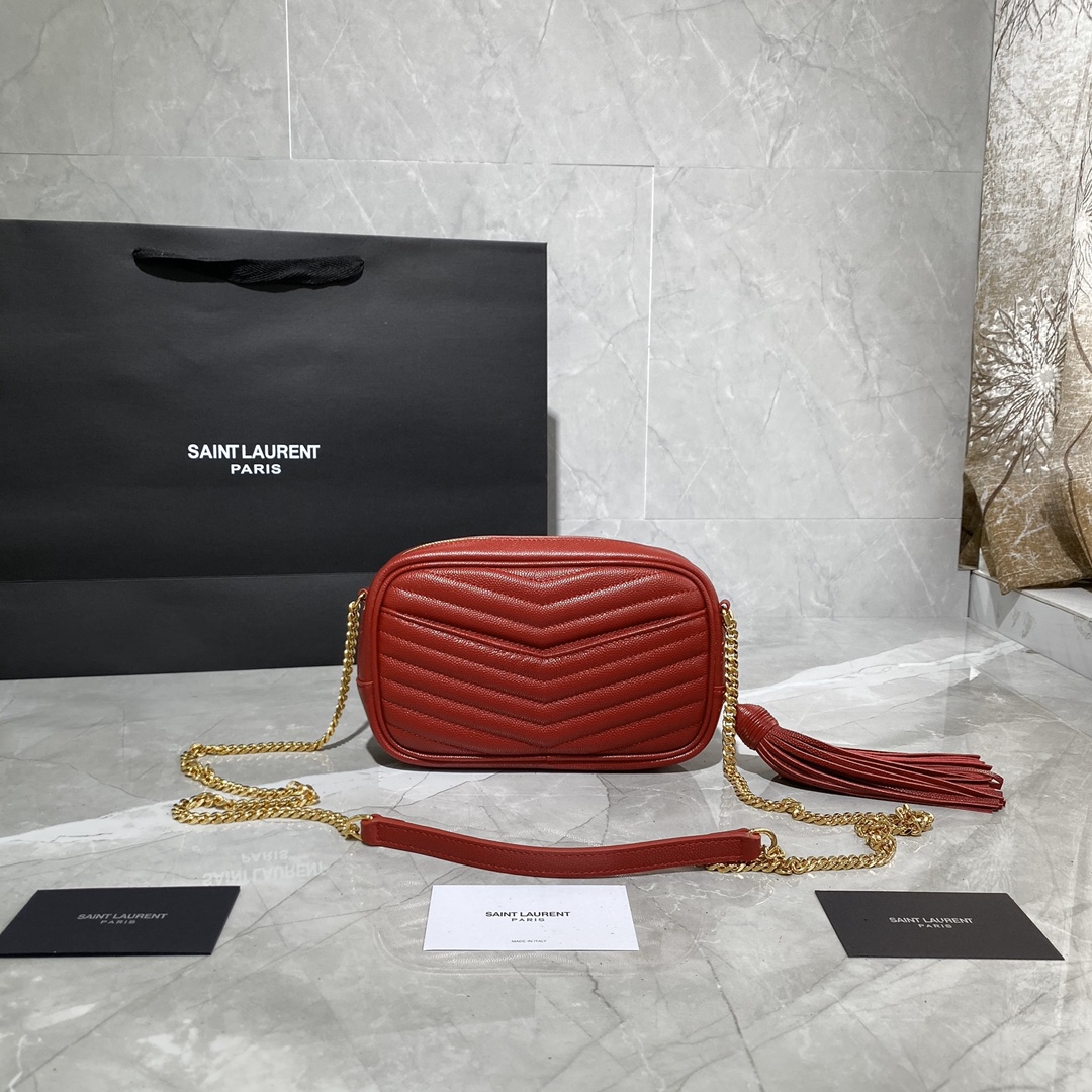 Y51 mini lou camera shoulder bag red 585040 18 × 10 × 5 cm