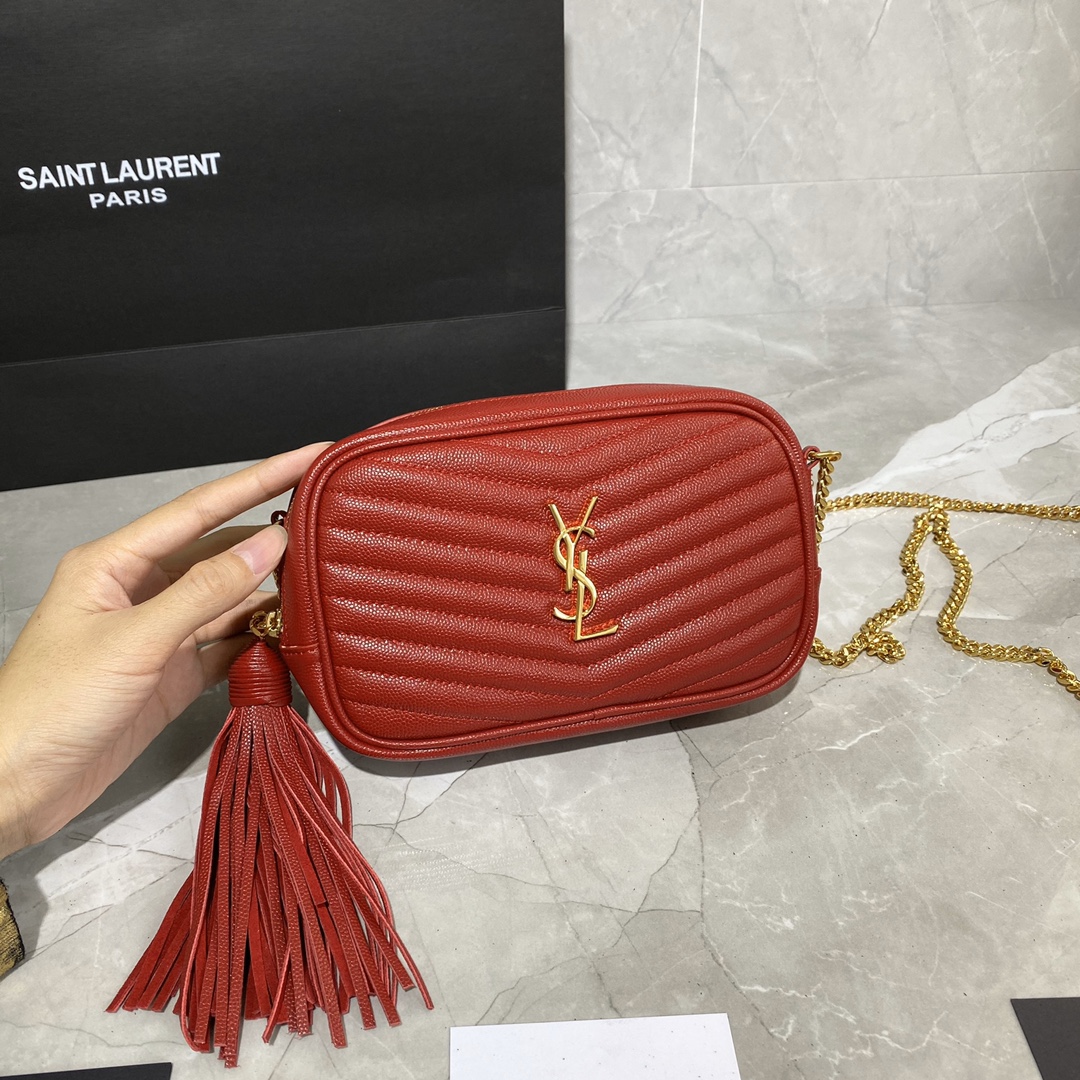 Y51 mini lou camera shoulder bag red 585040 18 × 10 × 5 cm