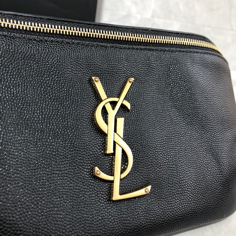 Y51 classic bumbag leather black gold metal 569737 25 cm