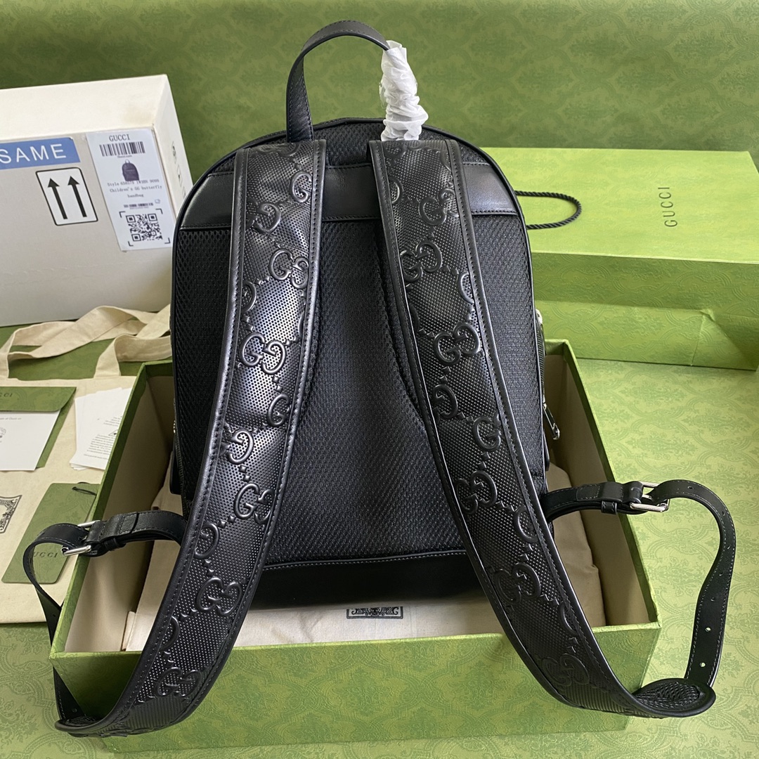Gvc*1 gg embossed backpack black ‎658579 27 × 37 × 13 cm