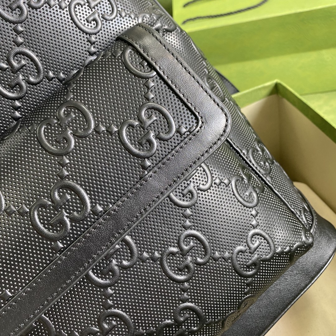 Gvc*1 gg embossed backpack black ‎658579 27 × 37 × 13 cm