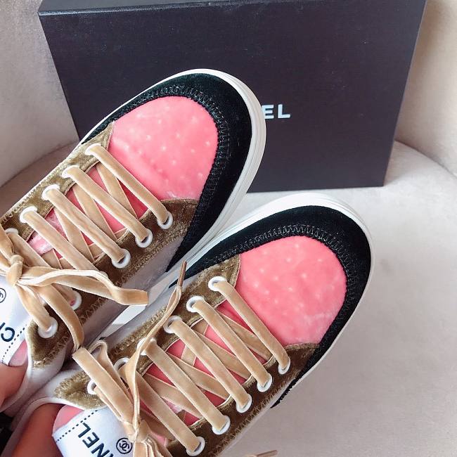 Ch**el velvet pink shoes