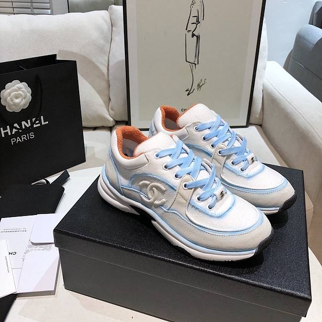 Ch**el shoes blue/ white