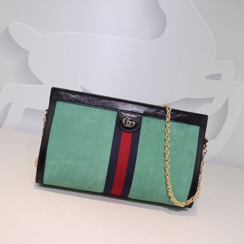 Gvc*1 medium ophidia gg shoulder bag in velvet mint 503876 32.5 x 20 x 10 cm