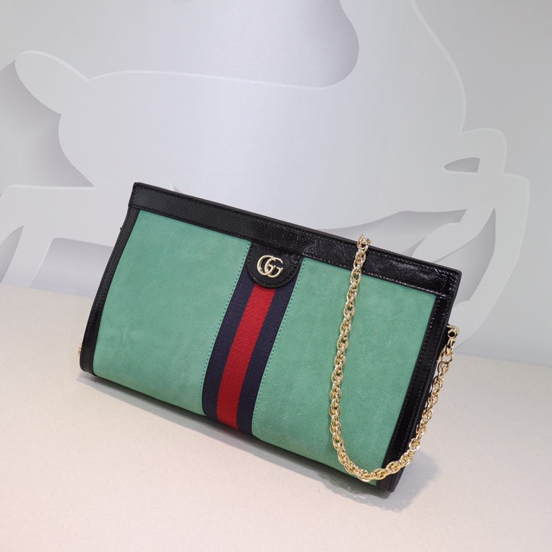 Gvc*1 medium ophidia gg shoulder bag in velvet mint 503876 32.5 x 20 x 10 cm