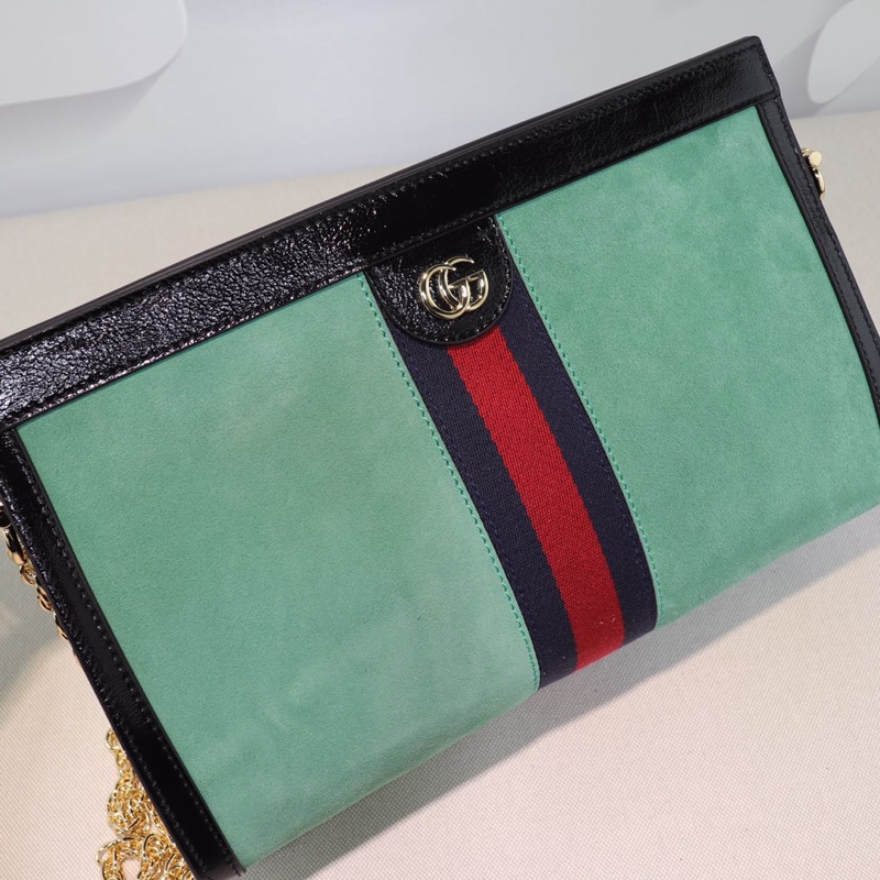 Gvc*1 medium ophidia gg shoulder bag in velvet mint 503876 32.5 x 20 x 10 cm