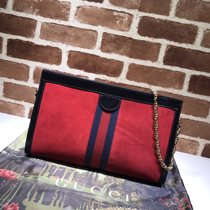 Gvc*1 medium ophidia gg shoulder bag in velvet red 503876 32.5 x 20 x 10 cm