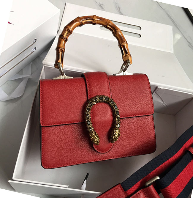 Gvc*1 mini dionysus top handle red bag 523367 20 x 14 x 11 cm