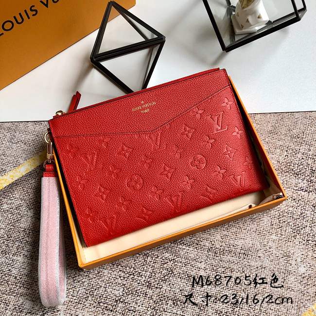 l0vis Vvtt0n pochette melanie mm red m68705 23 x 16 x 2 cm
