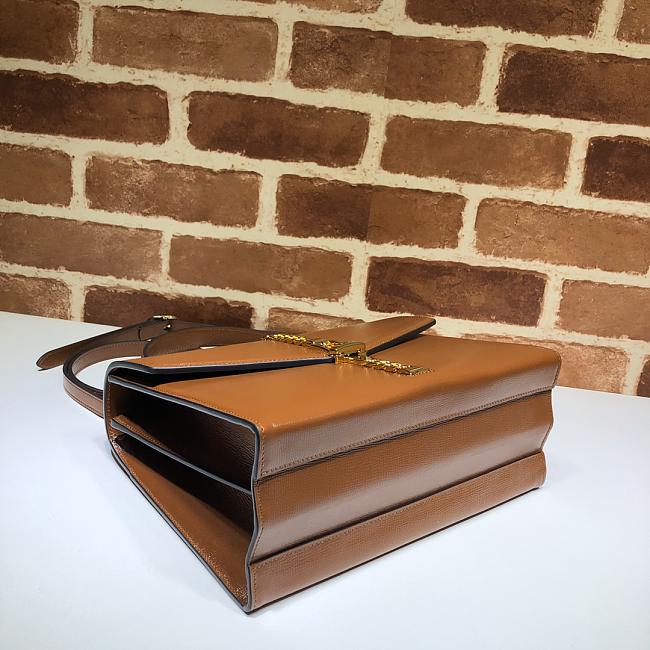 Gvc*1 sylvie 1969 small top handle bag brown 602781 26 x 19 x 10.5 cm