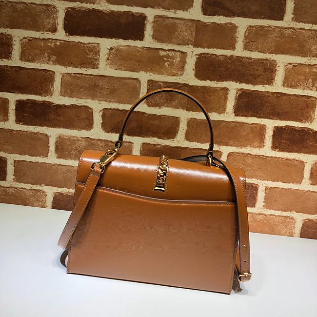 Gvc*1 sylvie 1969 small top handle bag brown 602781 26 x 19 x 10.5 cm