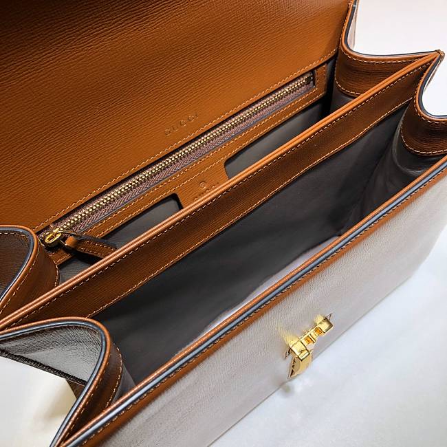 Gvc*1 sylvie 1969 small top handle bag brown 602781 26 x 19 x 10.5 cm
