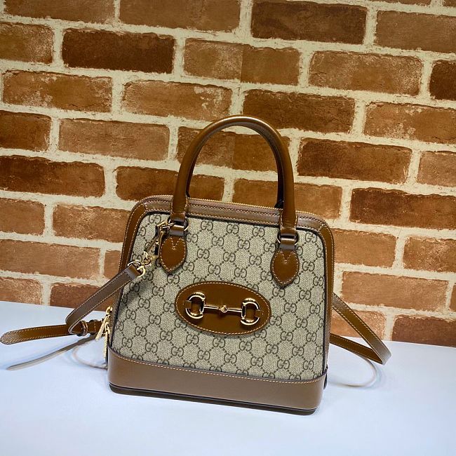 Gvc*1 horsebit 1955 small top handle gg brown 621220 25 x 24 x 9 cm