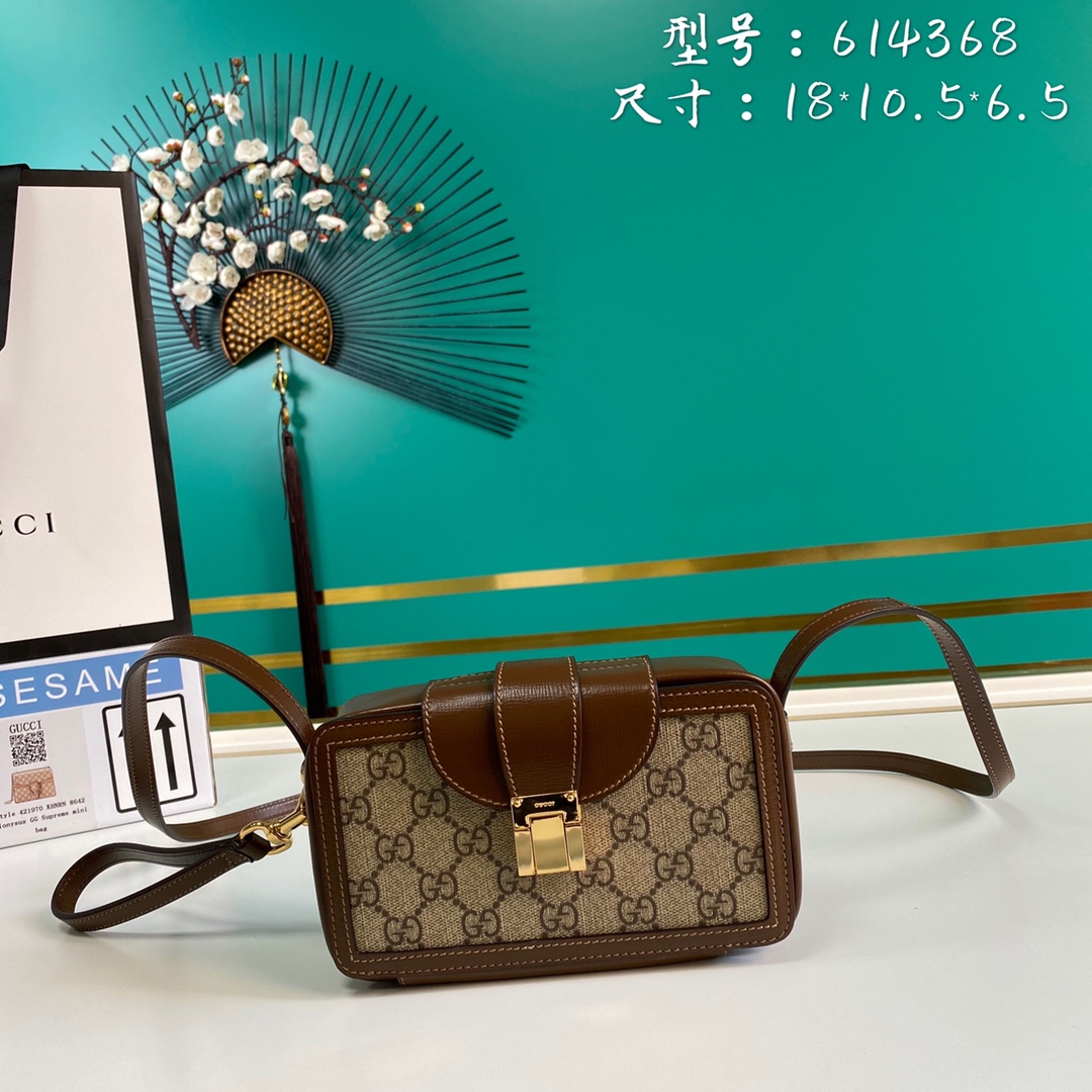 Gvc*1 gg mini bag with clasp closure 614368 18 x 10.5 x 6.5 cm