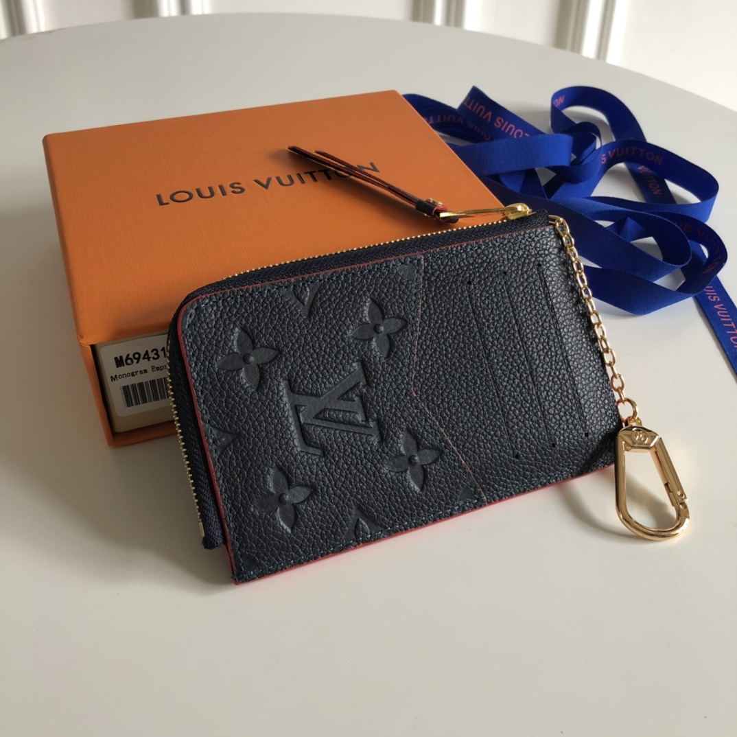 l0vis Vvtt0n card holder recto verso marine rouge m69420 13 x 9.5 x 2.5 cm