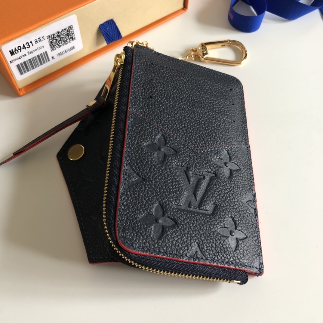 l0vis Vvtt0n card holder recto verso marine rouge m69420 13 x 9.5 x 2.5 cm