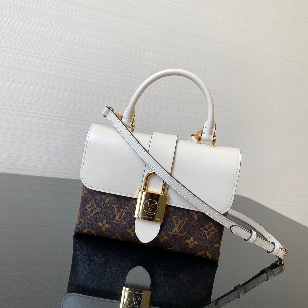 l0vis Vvtt0n locky bb bag monogram canvas white m44080 20 x 16 x 7.5 cm