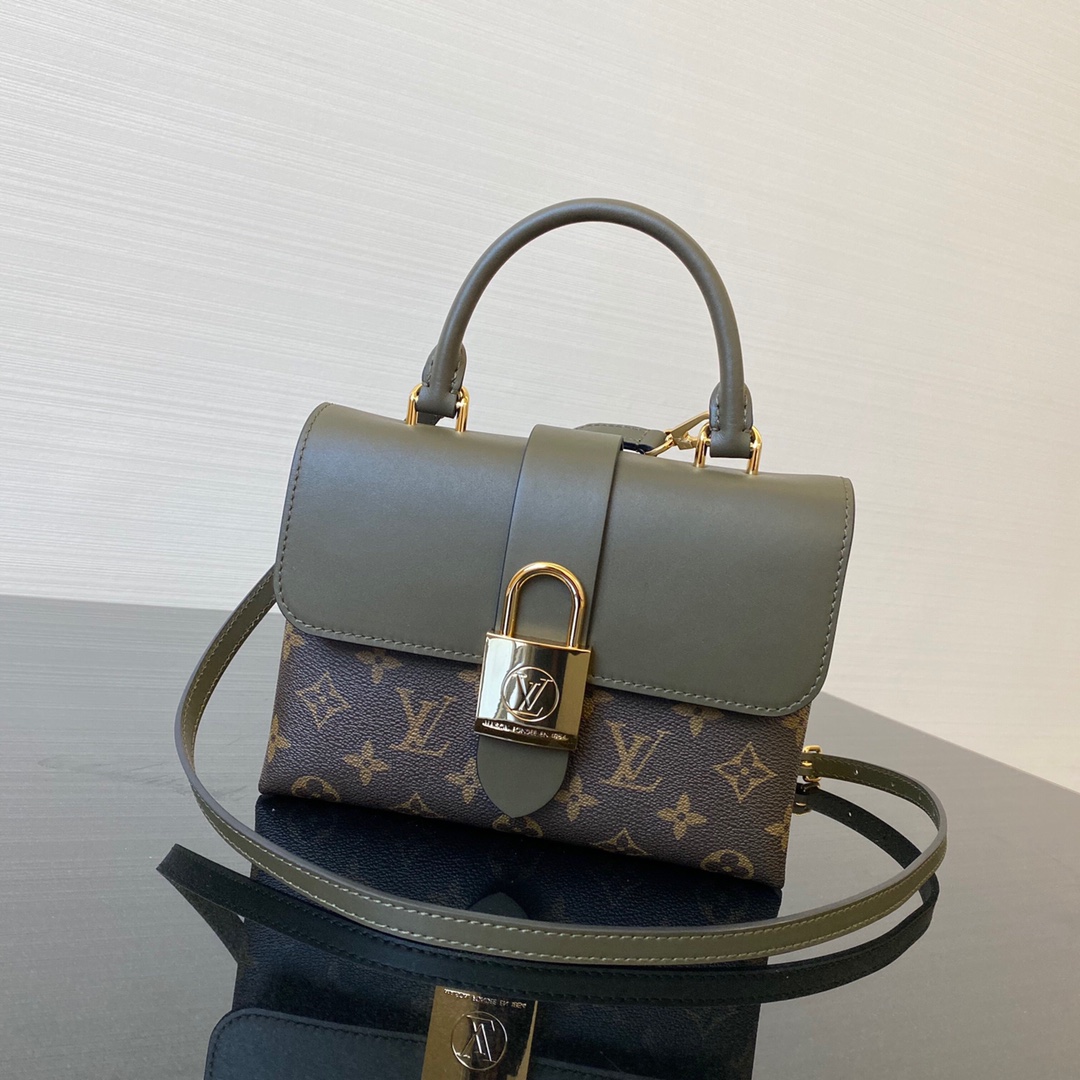 l0vis Vvtt0n locky bb bag monogram canvas olive green m44654 20 x 16 x 7.5 cm