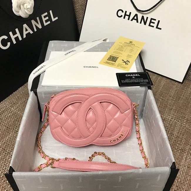 Ch**el cc timeless camera bag pink as1757 13 x 20 x 5 cm