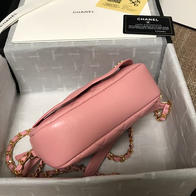 Ch**el cc timeless camera bag pink as1757 13 x 20 x 5 cm