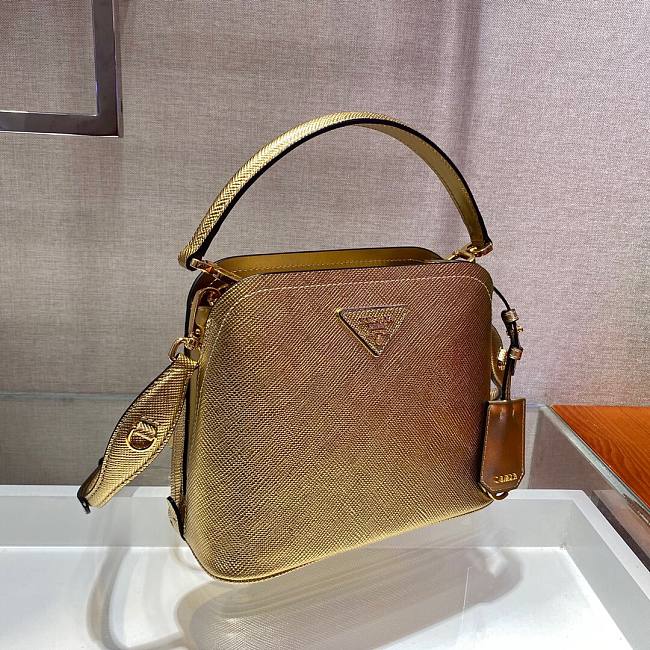 Pra*a matinée micro saffiano leather bag 1ba286 21 x 16.5 x 9.5 cm