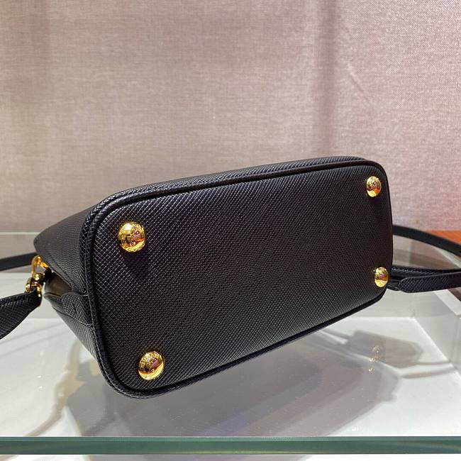 Pra*a matinée micro saffiano leather bag black 1ba286 21 x 16.5 x 9.5 cm