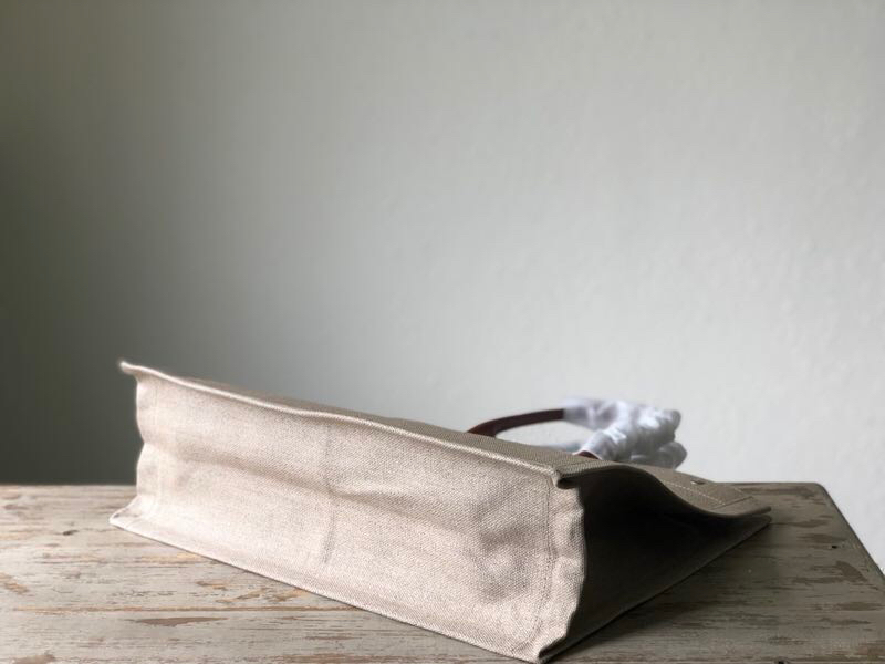 Y51 rive gauche tote bag in linen and leather beige 4992909 48 x 36 x 16 cm