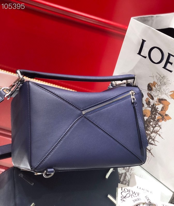 L0ew* puzzle dark blue bag 29cm