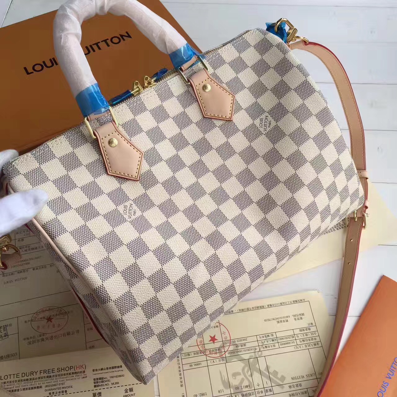 lv pillow bag n41367 white 30cm
