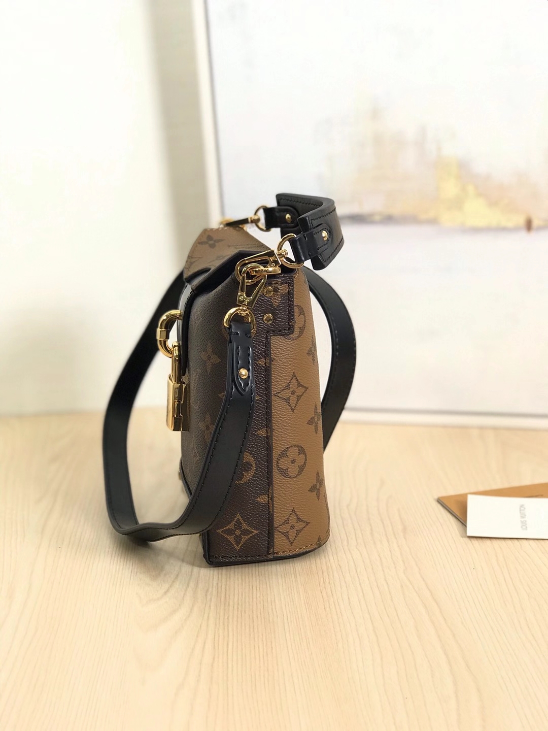 Box handbag old flower spell yellow flower trumpet 15cm
