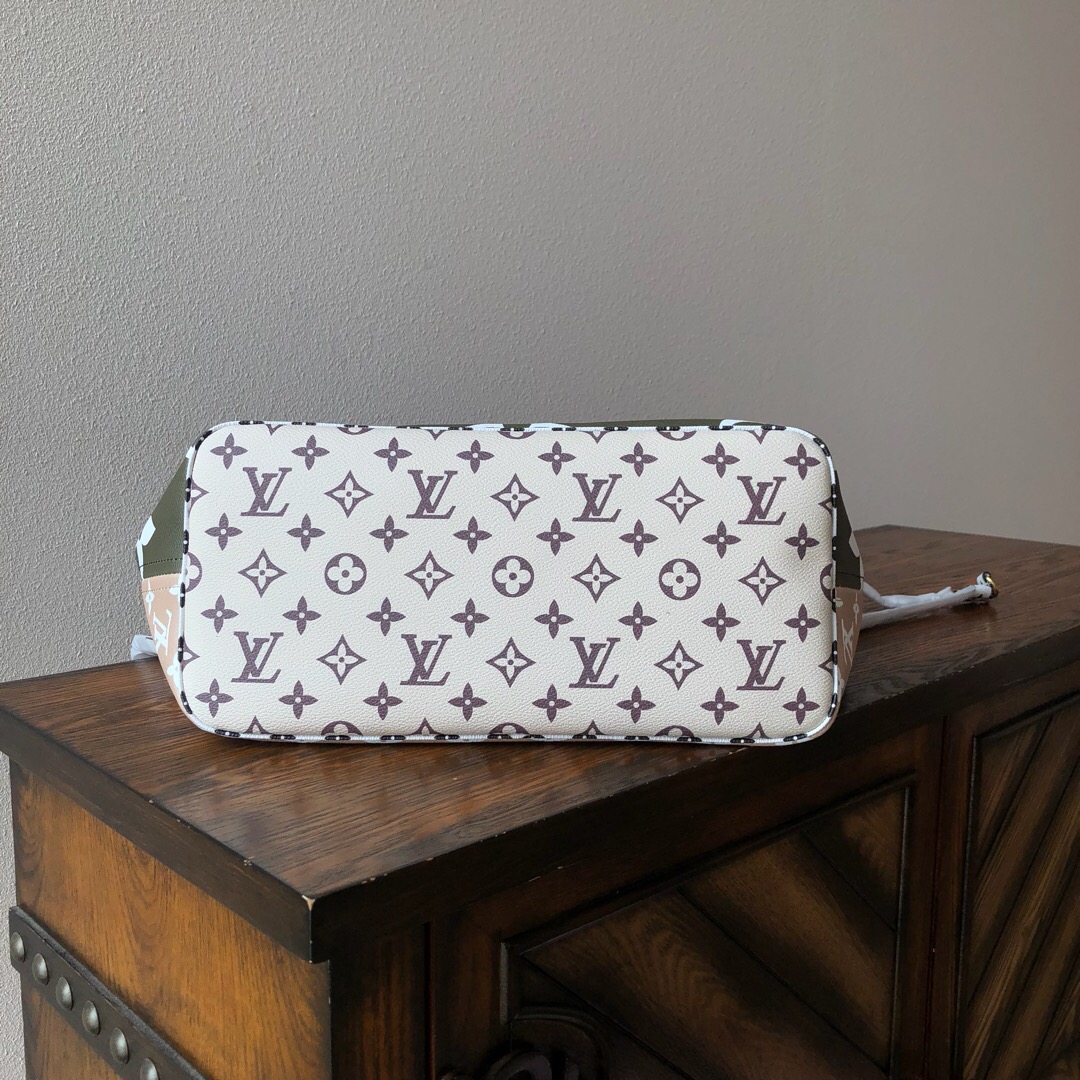 lv neverfull green bag mm M44568 32cm