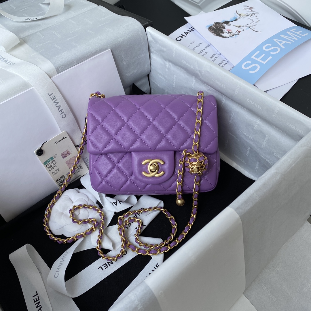 Ch**el as1788 cf mini bag 18cm