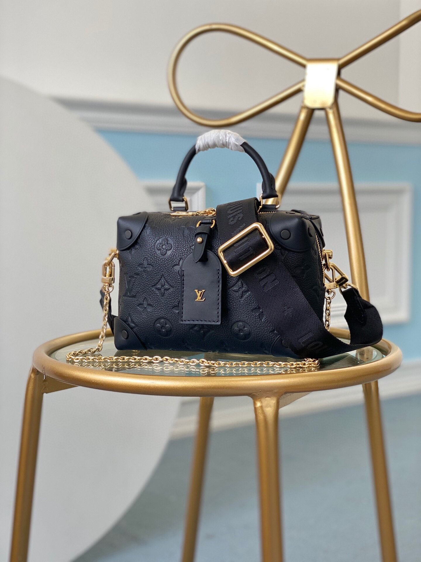 LV PETITE MALLE SOUPLE black M45394 20cm
