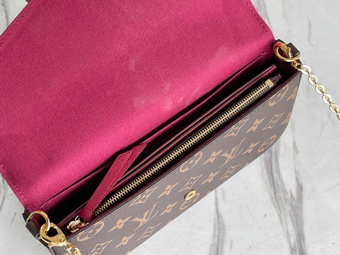 LV POCHETTE FELICIE M61276 - 21 x 12 x 3 cm
