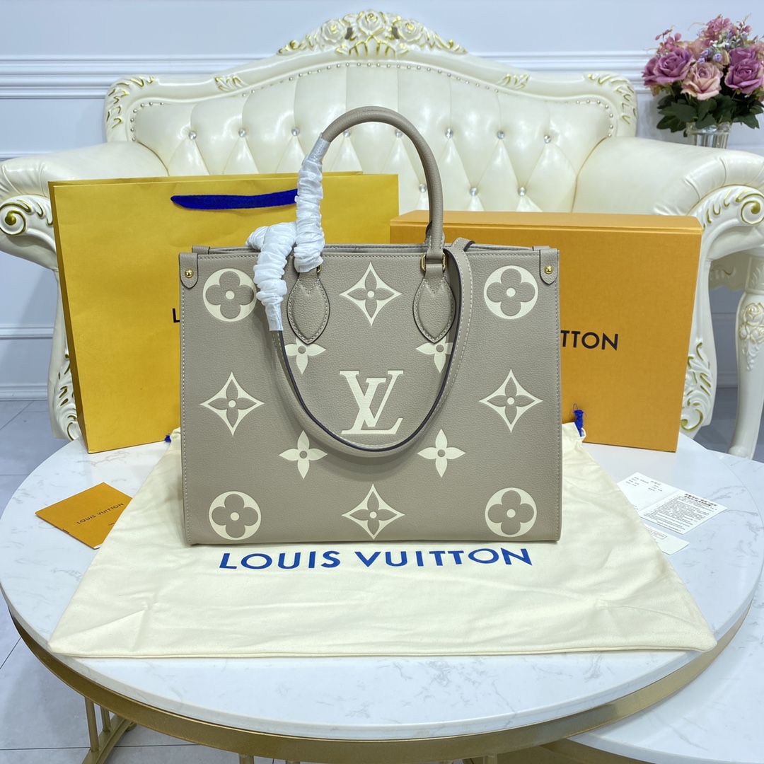 LV OnTheGo MM M45494 Beige/Cream - 35 x 27 x 14 cm