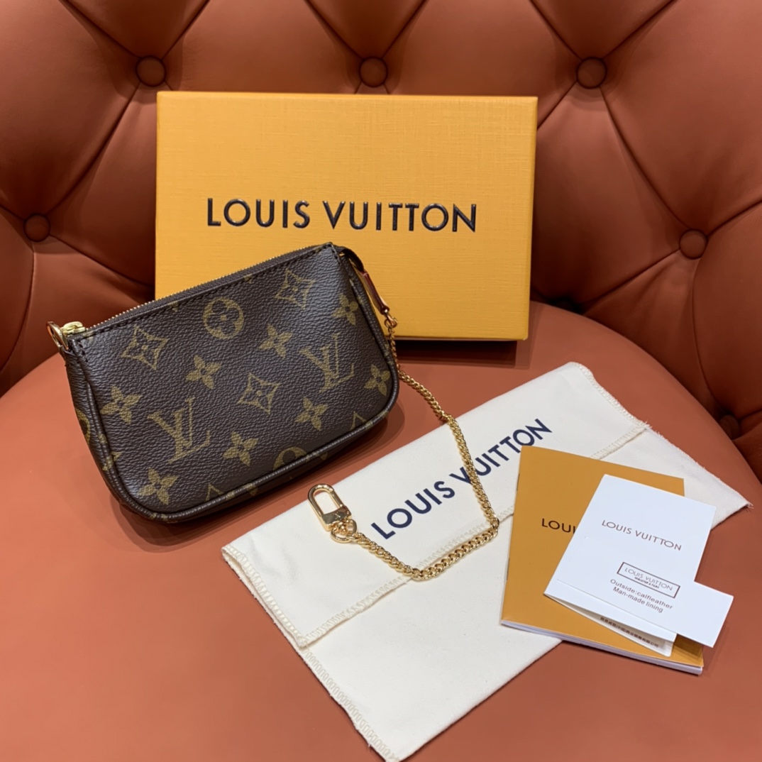 LV POCHETTE ACCESSOIRES MINI BAG M58009 15.5 x 10.5 x 4 cm