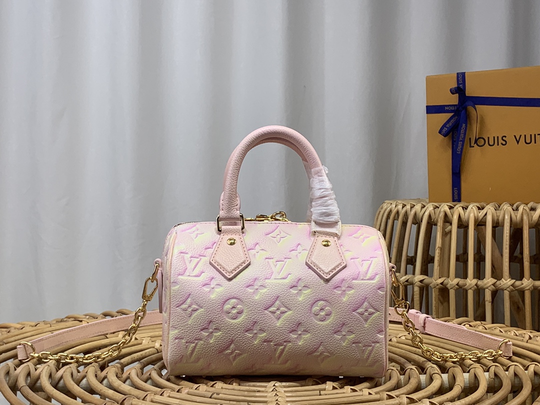 LV Speedy Bandoulière 20 Star Handbag M46163 Pink - 20.5x13.5x12cm