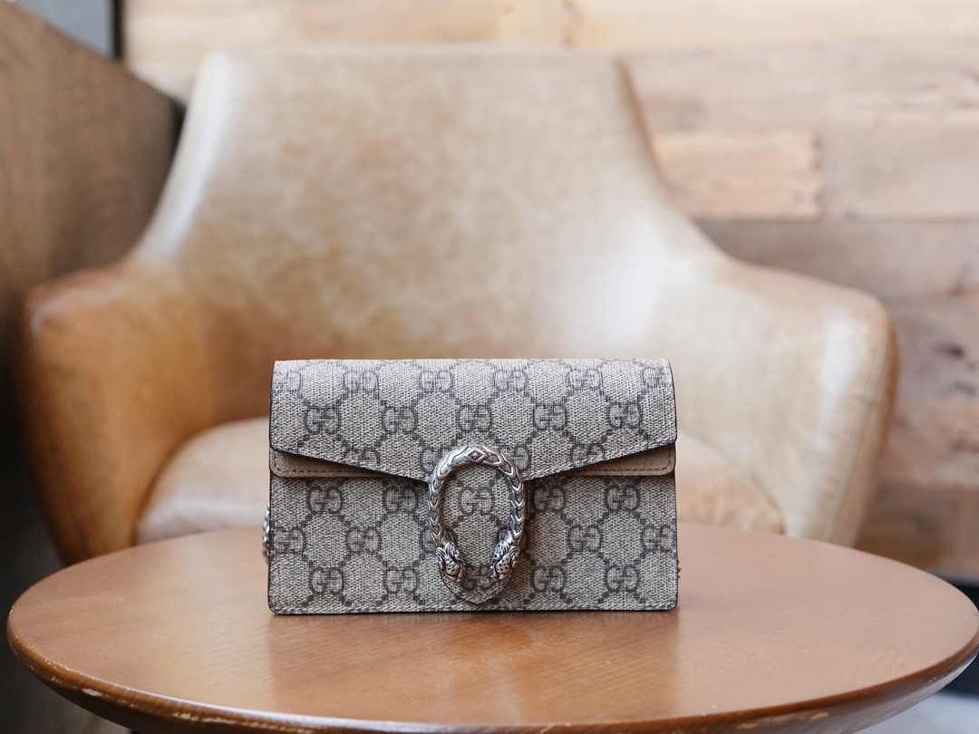 gvc*1 dionysus S*per mini leather bag taupe ‎476432 - 16.5x10x4cm