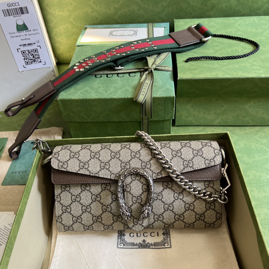 Gvc*1 dionysus small shoulder bag brown 731782 - 25x14x4cm