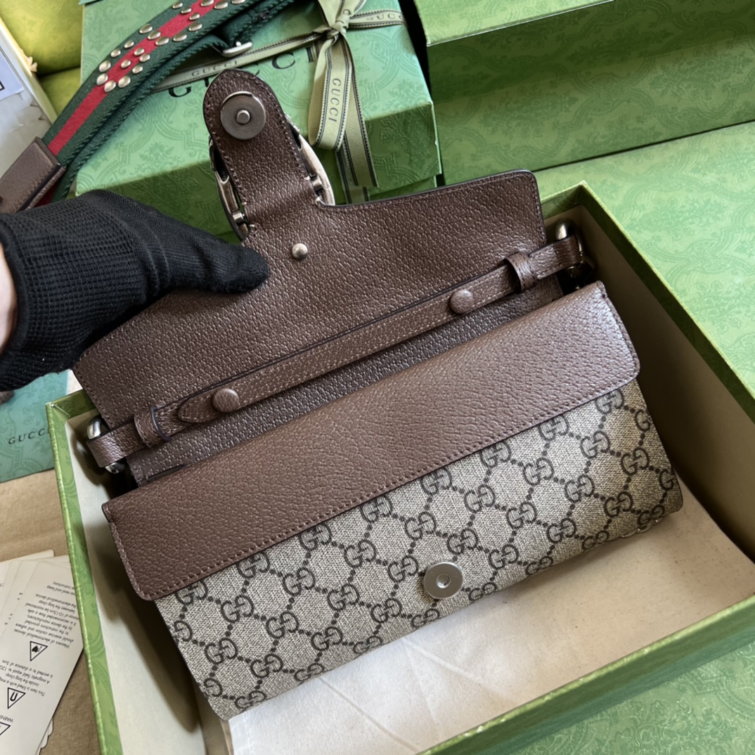 Gvc*1 dionysus small shoulder bag brown 731782 - 25x14x4cm