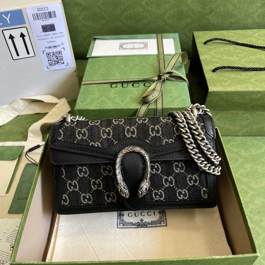gvc*1 dionysus small jacquard black and ivory De*1m 499623 - 25x13.5x7cm